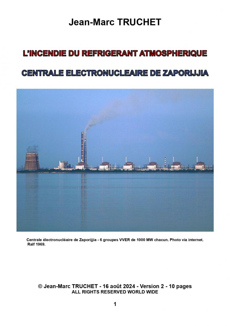 L'INCENDIE DU RÉFRIGERANT ARMOSPHÉRIQUE CENTRALE ZAPORIJJIA